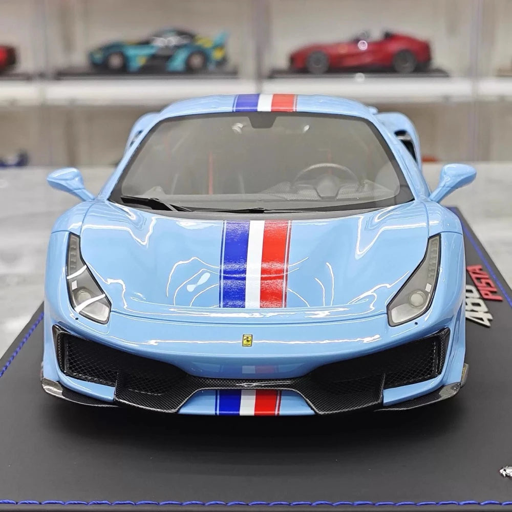[BBR] 1:18 Ferrari 2019 488 Pista Coupe Azzurro La Plata-FR Model Car Resin