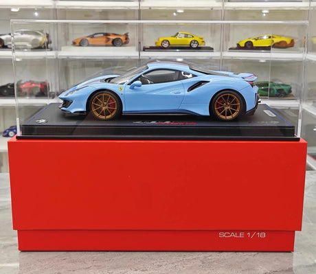 [BBR] 1:18 Ferrari 2019 488 Pista Coupe Azzurro La Plata-FR Model Car Resin