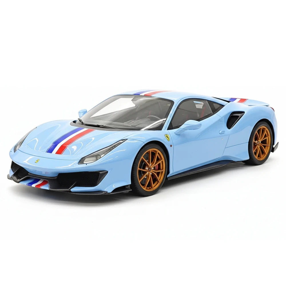 [BBR] 1:18 Ferrari 2019 488 Pista Coupe Azzurro La Plata-FR Model Car Resin