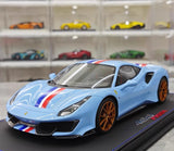 [BBR] 1:18 Ferrari 2019 488 Pista Coupe Azzurro La Plata-FR voiture miniature Resin