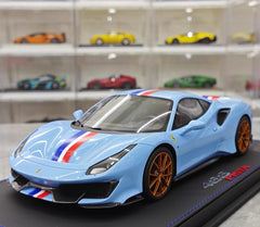 [BBR] 1:18 Ferrari 2019 488 Pista Coupe Azzurro La Plata-FR Model Car Resin