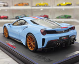 [BBR] 1:18 Ferrari 2019 488 Pista Coupe Azzurro La Plata-FR voiture miniature Resin