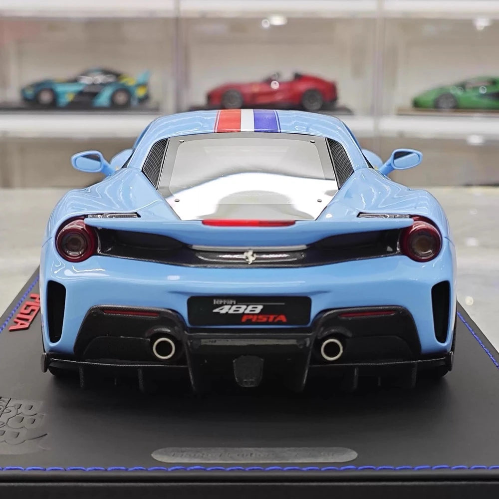 [BBR] 1:18 Ferrari 2019 488 Pista Coupe Azzurro La Plata-FR voiture miniature Resin