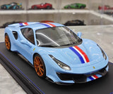 [BBR] 1:18 Ferrari 2019 488 Pista Coupe Azzurro La Plata-FR voiture miniature Resin