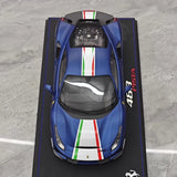[BBR] 1:18 Ferrari 2019 488 Pista Coupe Blu Tour Tricolore Livery Model Car Resin