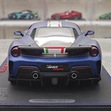 [BBR] 1:18 Ferrari 2019 488 Pista Coupe Blu Tour Tricolore Livery Model Car Resin