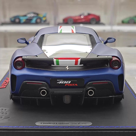 [BBR] 1:18 Ferrari 2019 488 Pista Coupe Blu Tour Tricolore Livery Model Car Resin