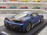 [BBR] 1:18 Ferrari 2019 488 Pista Coupe Blu Tour Tricolore Livery Model Car Resin