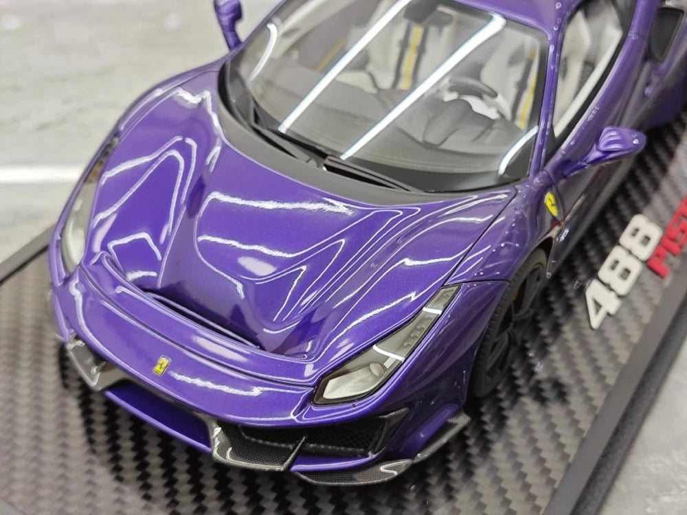 [BBR] 1:18 Ferrari 2019 488 Pista Coupe Purple Model Car Resin