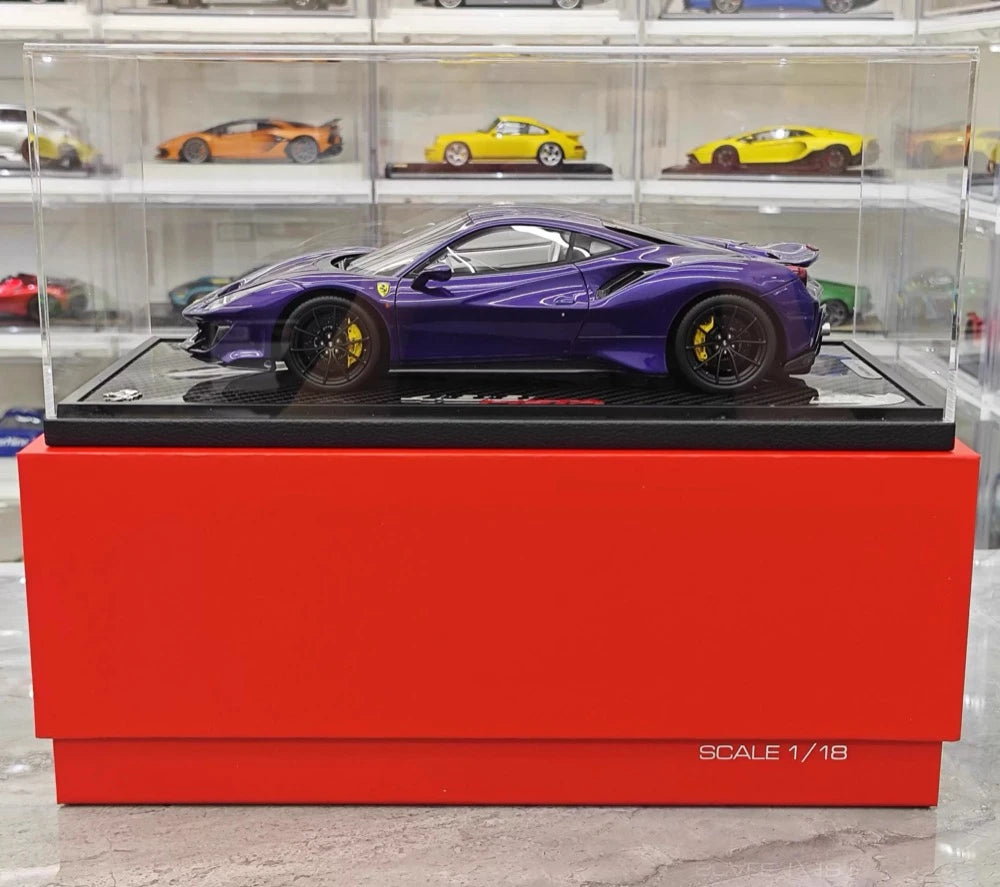 [BBR] 1:18 Ferrari 2019 488 Pista Coupe Purple Model Car Resin