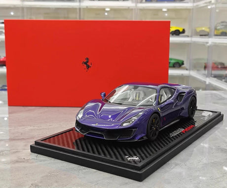 [BBR] 1:18 Ferrari 2019 488 Pista Coupe Purple Model Car Resin