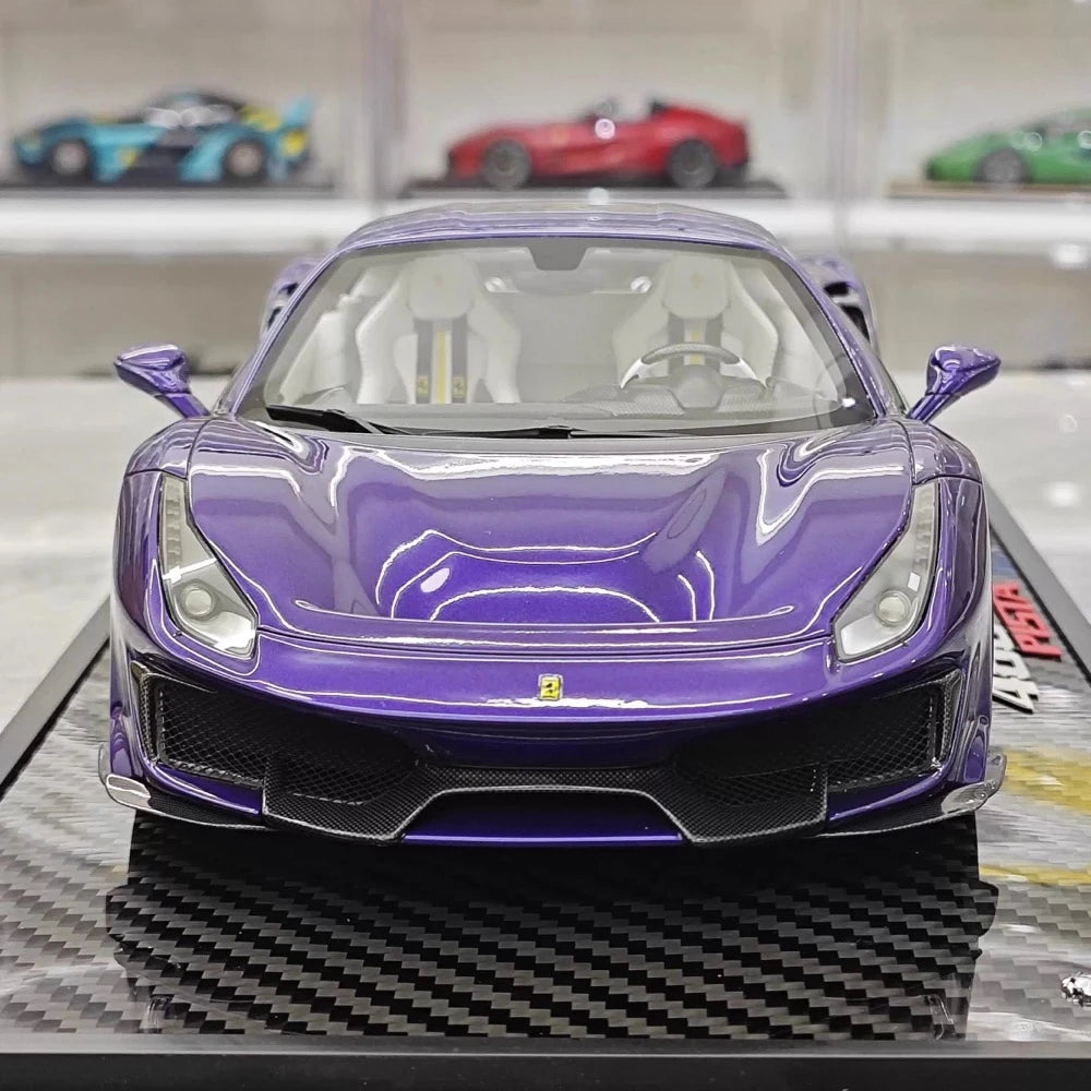 [BBR] 1:18 Ferrari 2019 488 Pista Coupe Purple Model Car Resin
