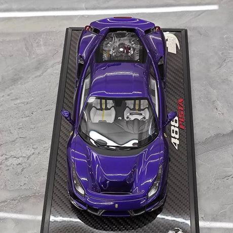 [BBR] 1:18 Ferrari 2019 488 Pista Coupe Purple Model Car Resin
