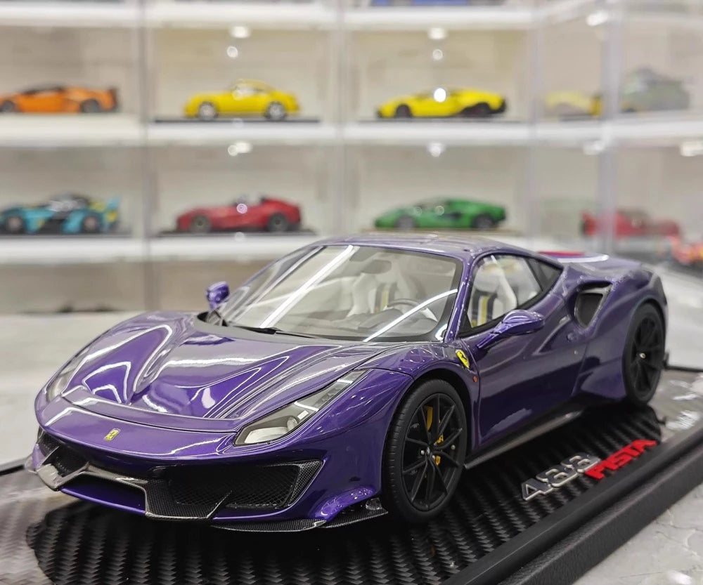 [BBR] 1:18 Ferrari 2019 488 Pista Coupe Purple Model Car Resin