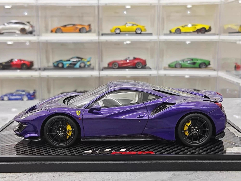 [BBR] 1:18 Ferrari 2019 488 Pista Coupe Purple Model Car Resin