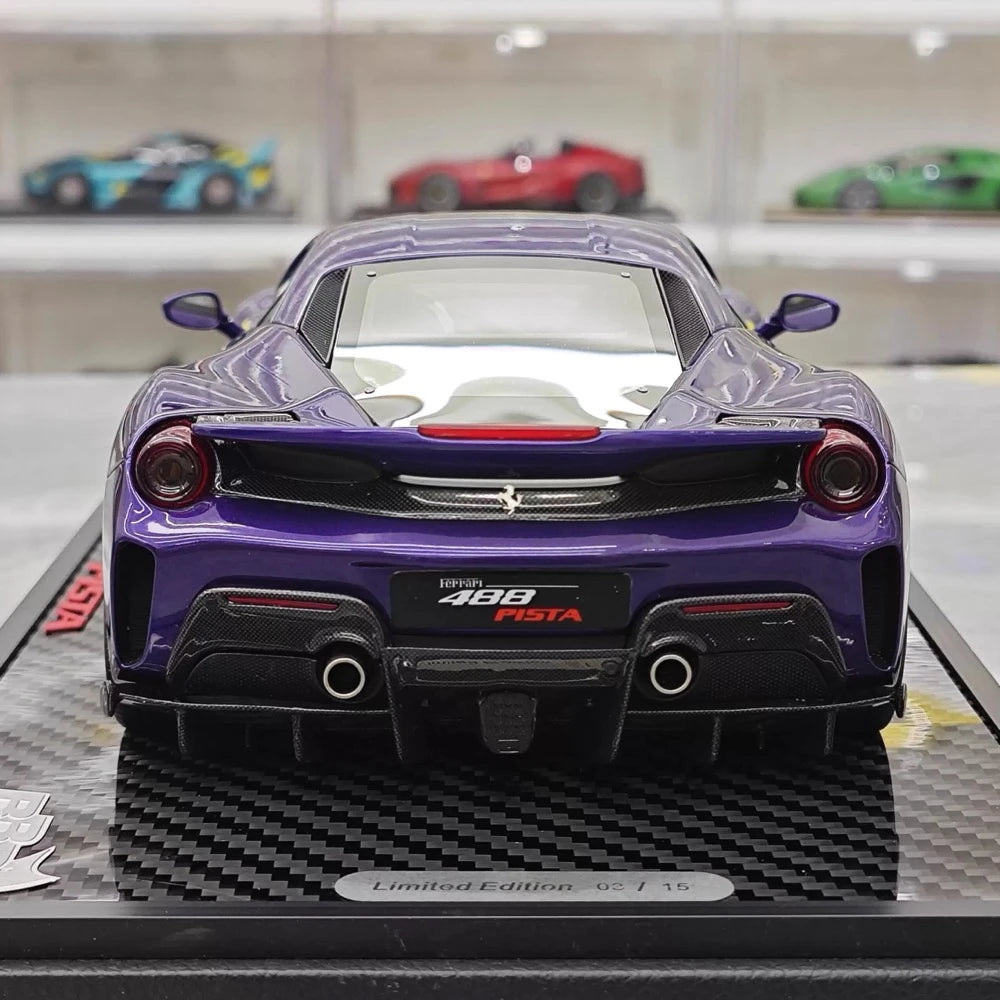 [BBR] 1:18 Ferrari 2019 488 Pista Coupe Purple Model Car Resin