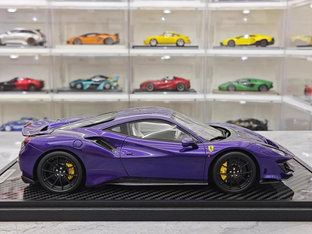 [BBR] 1:18 Ferrari 2019 488 Pista Coupe Purple Model Car Resin