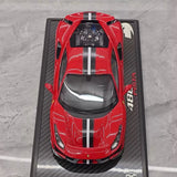 [BBR] 1:18 Ferrari 2019 488 Pista Coupe Rosso Corsa Nero/Argento Stripe Model Car Resin