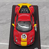 [BBR] 1:18 Ferrari 2019 488 Pista Coupe Rosso Giallo Modena Livery #15 Resin