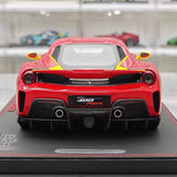 [BBR] 1:18 Ferrari 2019 488 Pista Coupe Rosso Giallo Modena Livery #15 Resin