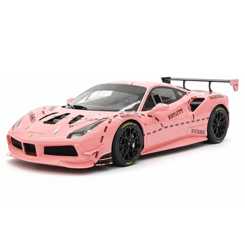 [BBR] 1:18 Ferrari 2020 488 Challenge Evo Pink Pig Livery Model Car Resin