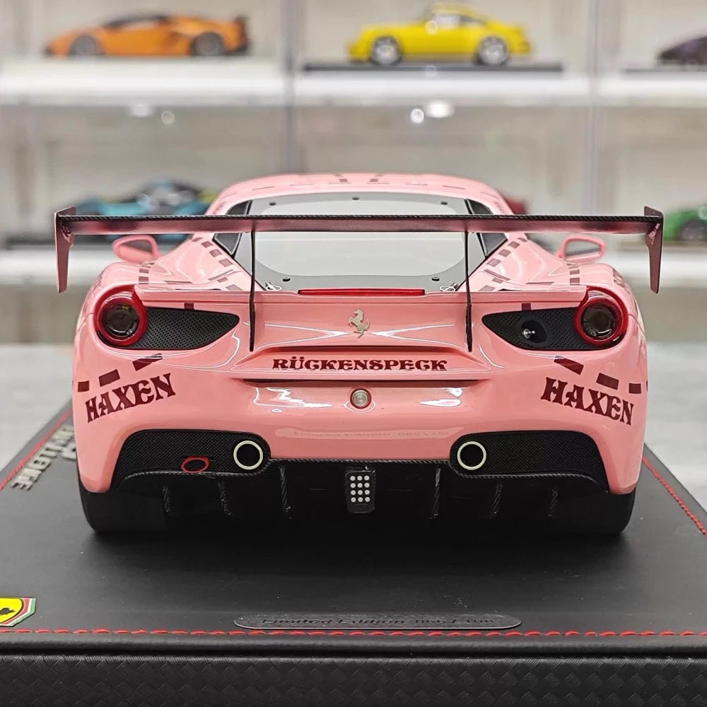 [BBR] 1:18 Ferrari 2020 488 Challenge Evo Pink Pig Livery Model Car Resin