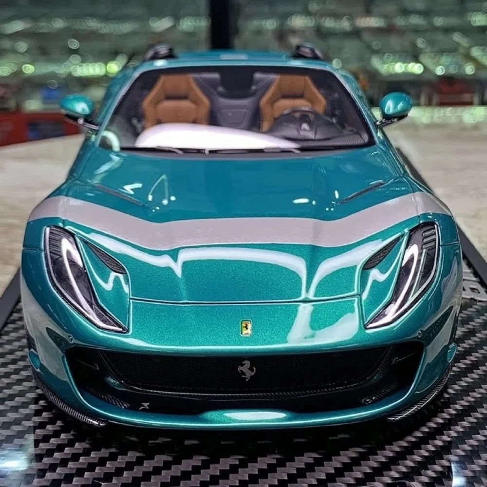 [BBR] 1:18 Ferrari 2020 812 GTS Blue Model Car Die-Cast