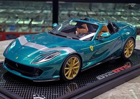 [BBR] 1:18 Ferrari 2020 812 GTS blauw modelauto Die-Cast
