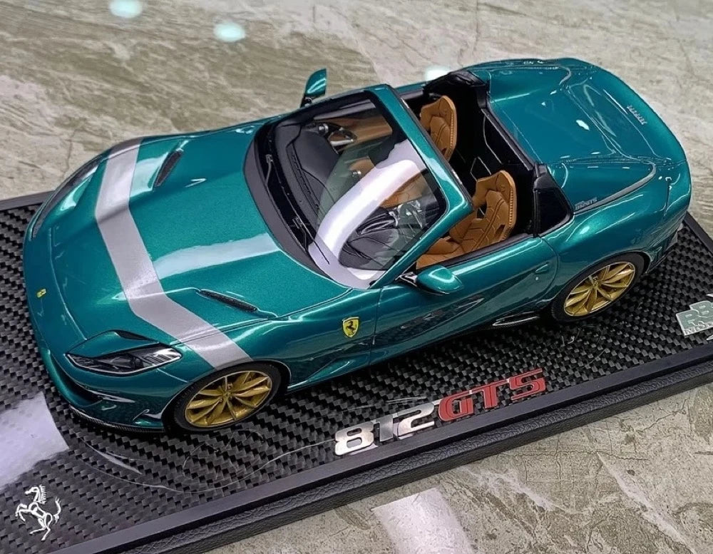 [BBR] 1:18 Ferrari 2020 812 GTS Blue Model Car Die-Cast