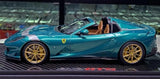 [BBR] 1:18 Ferrari 2020 812 GTS Blue Model Car Die-Cast