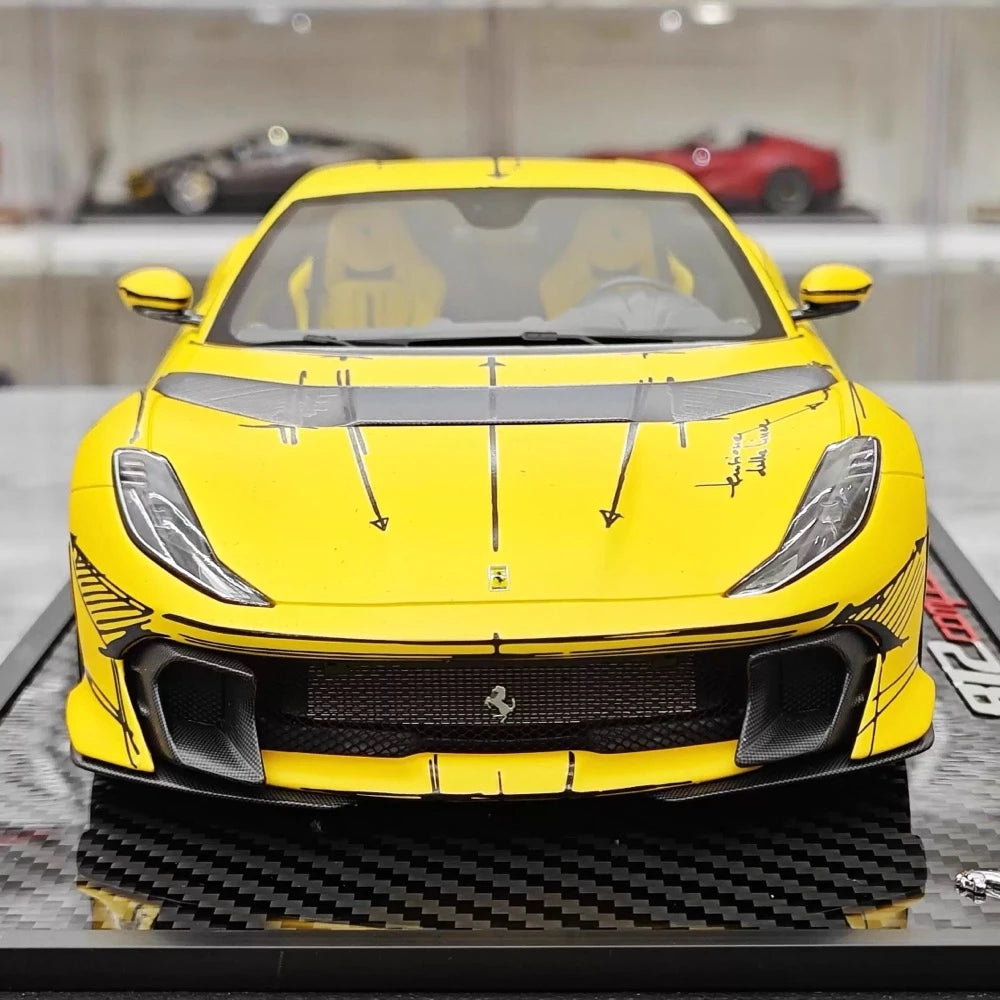 [BBR] 1:18 Ferrari 2021 812 Competizione Yellow Signature Edition Model Car Resin