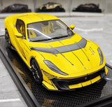 [BBR] 1:18 Ferrari 2021 812 Competizione Yellow Signature Edition Model Car Resin