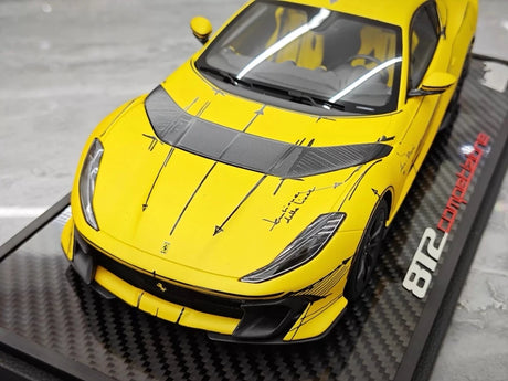 [BBR] 1:18 Ferrari 2021 812 Competizione Yellow Signature Edition Model Car Resin