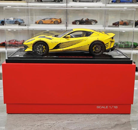 [BBR] 1:18 Ferrari 2021 812 Competizione Yellow Signature Edition Model Car Resin