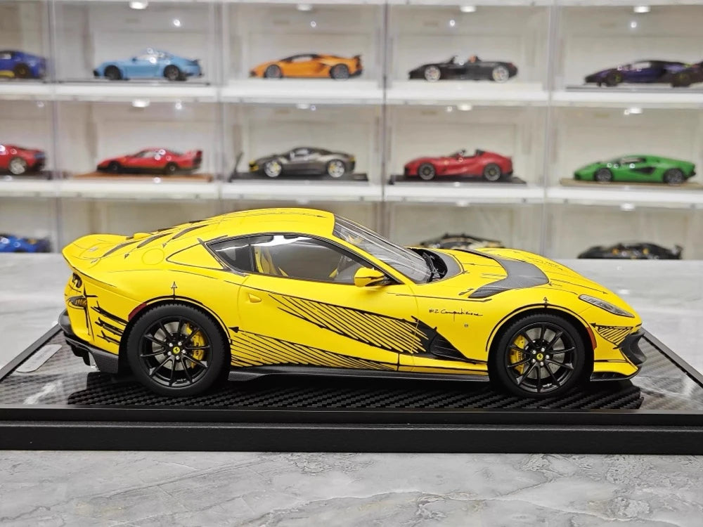 [BBR] 1:18 Ferrari 2021 812 Competizione Yellow Signature Edition Model Car Resin