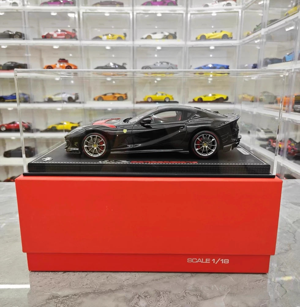 [BBR] 1:18 Ferrari 2022 812 Competizione Aperta nero Rosso Stripe modellino di auto resina