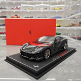 [BBR] 1:18 Ferrari 2022 812 Competizione Aperta Black Rosso Stripe Model Car Resin