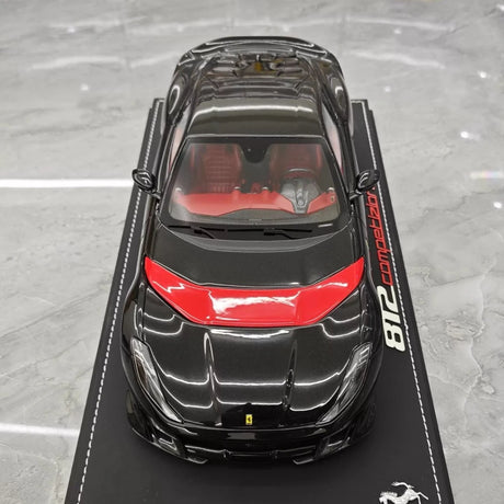 [BBR] 1:18 Ferrari 2022 812 Competizione Aperta Black Rosso Stripe Model Car Resin