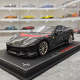 [BBR] 1:18 Ferrari 2022 812 Competizione Aperta Black Rosso Stripe Model Car Resin