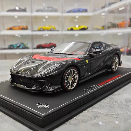 [BBR] 1:18 Ferrari 2022 812 Competizione Aperta Black Rosso Stripe Model Car Resin