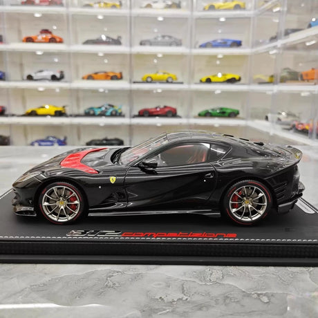 [BBR] 1:18 Ferrari 2022 812 Competizione Aperta Black Rosso Stripe Model Car Resin