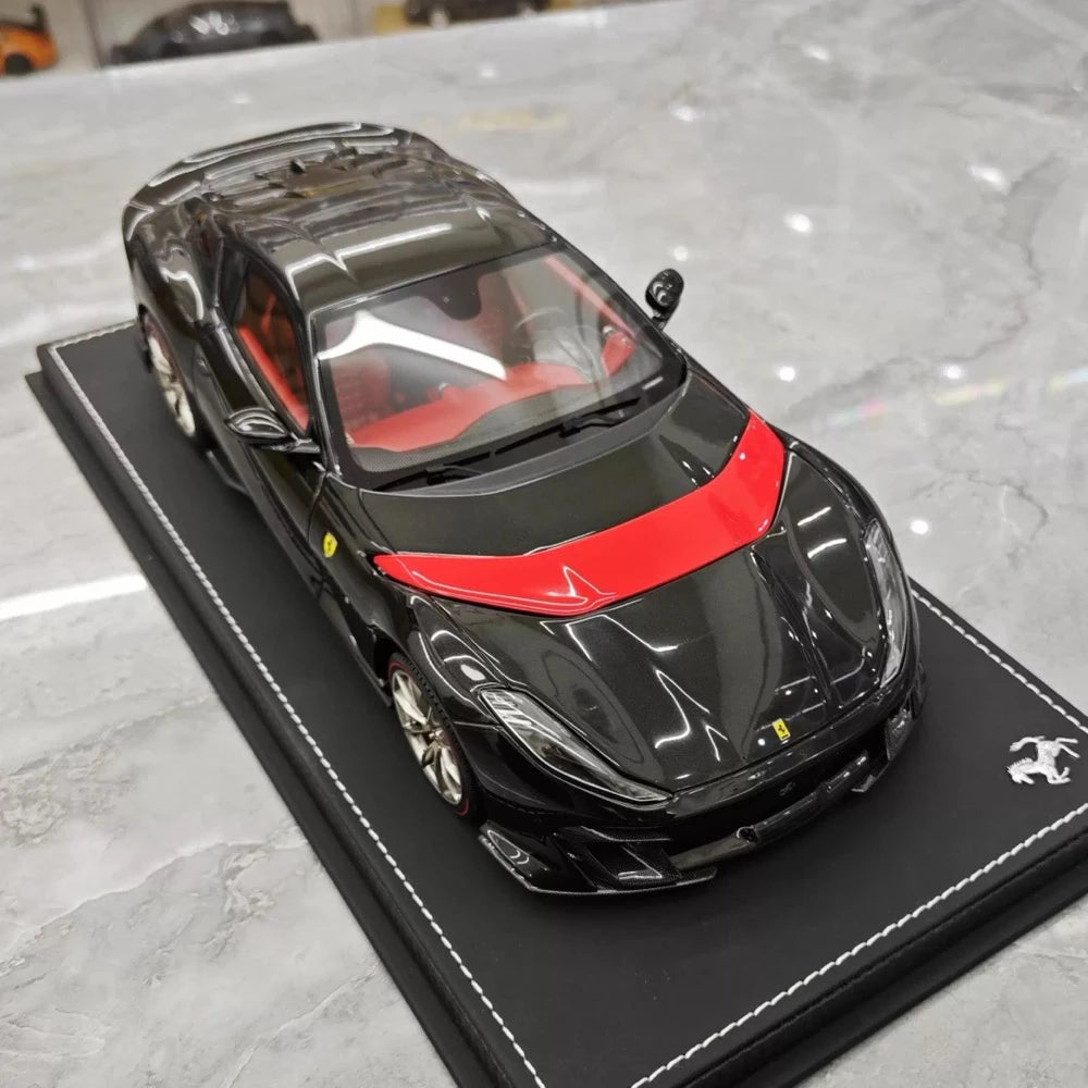 [BBR] 1:18 Ferrari 2022 812 Competizione Aperta Black Rosso Stripe Model Car Resin