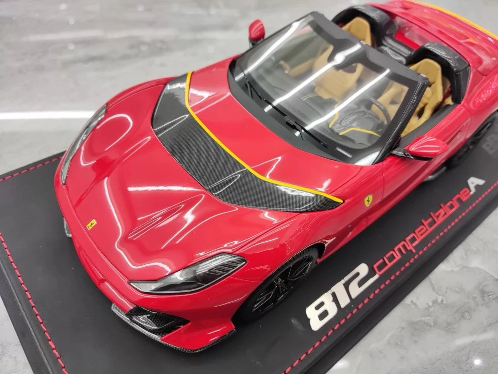[BBR] 1:18 Ferrari 2022 812 Competizione Aperta Red Model Car Resin