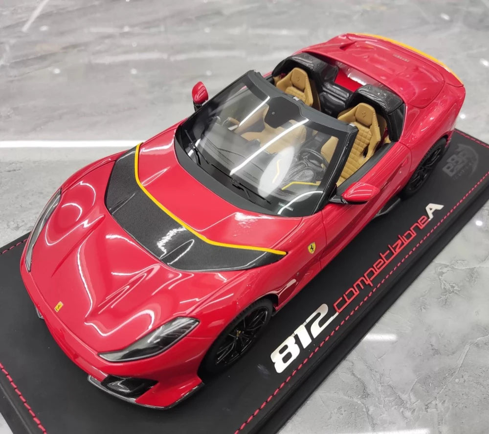 [BBR] 1:18 Ferrari 2022 812 Competizione Aperta Red Model Car Resin