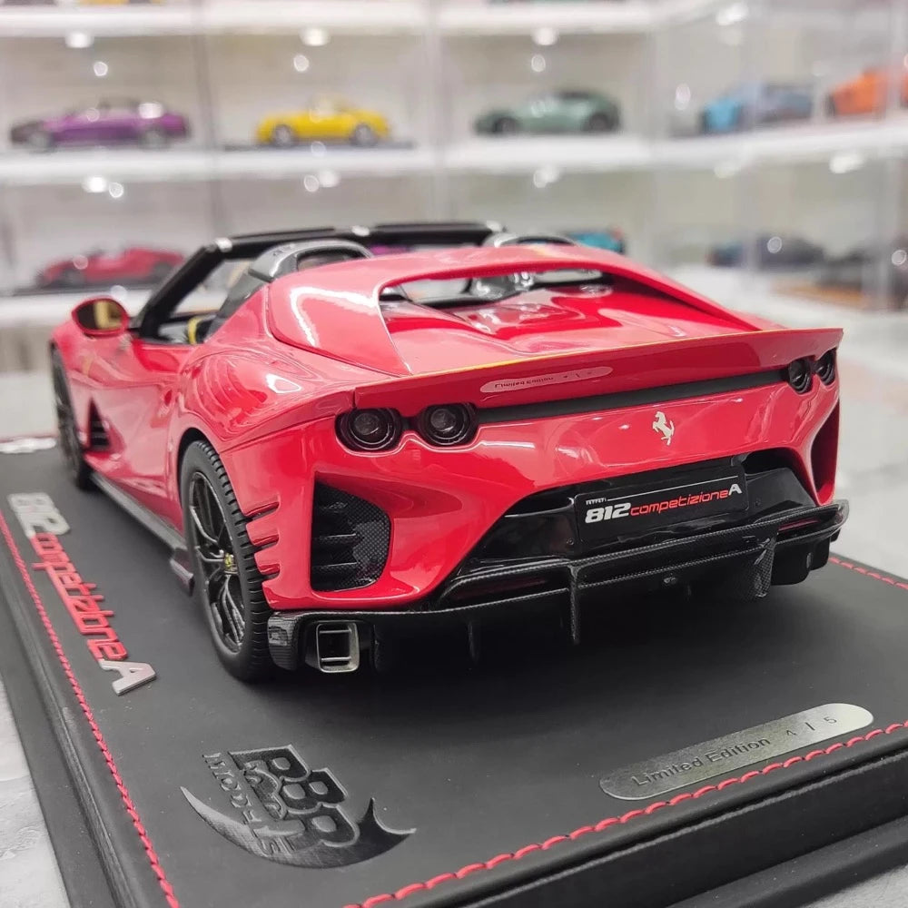 [BBR] 1:18 Ferrari 2022 812 Competizione Aperta Red Model Car Resin