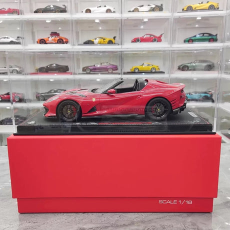 [BBR] 1:18 Ferrari 2022 812 Competizione Aperta Red Argento Stripe Model Car Resin