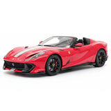 [BBR] 1:18 Ferrari 2022 812 Competizione Aperta Red Argento Stripe Model Car Resin