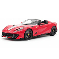 [BBR] 1:18 Ferrari 2022 812 Competizione Aperta Red Argento Stripe Model Car Resin