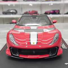 [BBR] 1:18 Ferrari 2022 812 Competizione Aperta Red Argento Stripe Model Car Resin