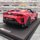 [BBR] 1:18 Ferrari 2022 812 Competizione Aperta Red Argento Stripe Model Car Resin